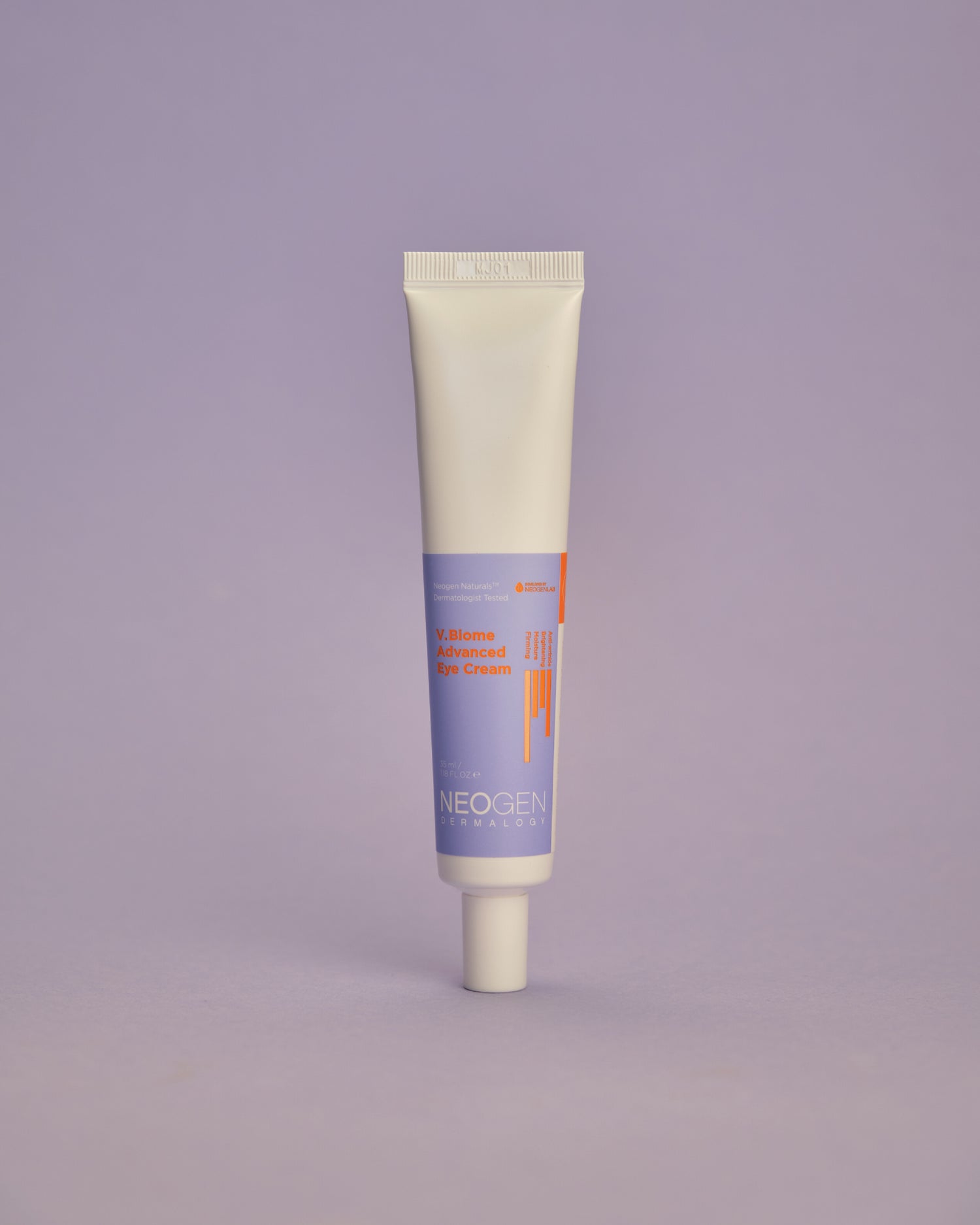 Imazh i kremit për sytë NEOGEN DERMALOGY V.Biome Advanced Eye Cream (35ml). Kremi ofron elasticitet intensiv dhe zvogëlon rrudhat (anti-age) në zonën e syve dhe mimikës, me 10% V.Biome Liposome™ dhe peptidin me efekt Botox-like, Argireline.