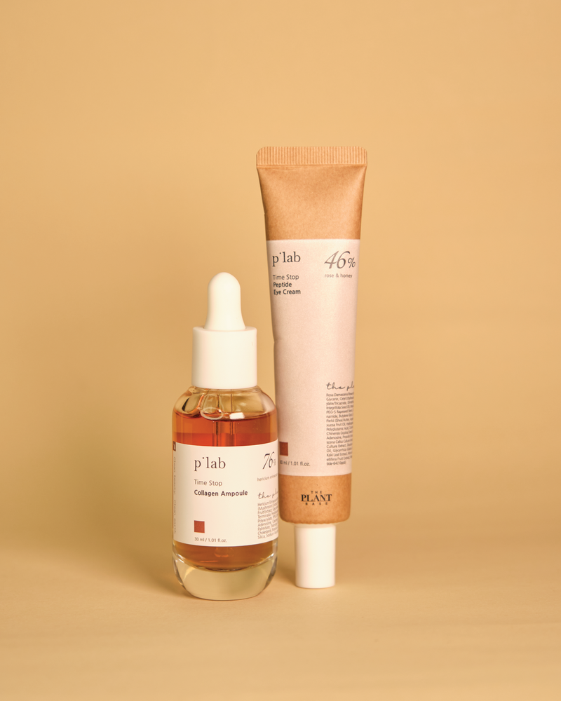 THE PLANT BASE Time Stop Line (Collagen Ampoule & Peptide Eye Cream)