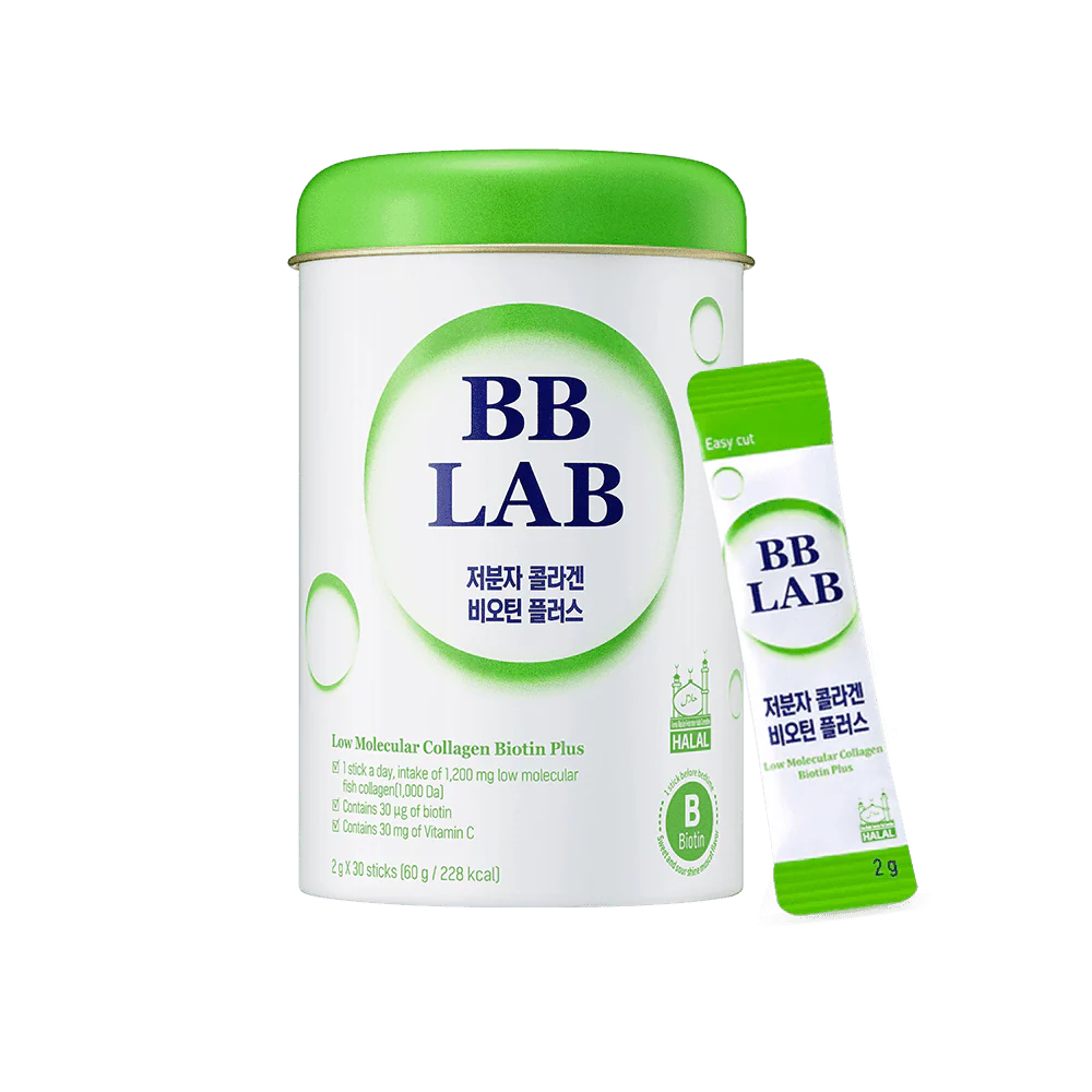 BB LAB Low Molecular Collagen Biotin Plus Halal 2g 30 sticks për flokë dhe thonj më të fortë