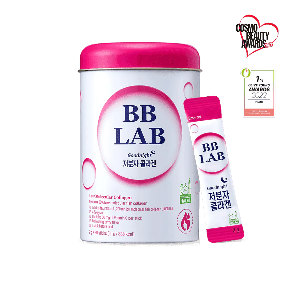 BB LAB Good Night Collagen Halal 2g 30 sticks kolagjen për përdorim në mbrëmje dhe elasticitet të lëkurës